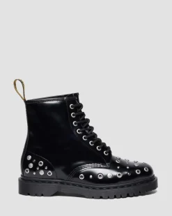 Dr. Martens Last Chance Styles|Last Chance Styles*1460 Studded Buttero Leather Boots in Black Buttero BLACK BUTTERO — Buttero