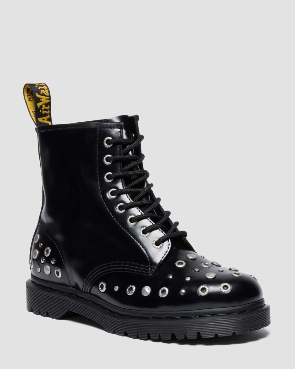 Dr. Martens Last Chance Styles|Last Chance Styles*1460 Studded Buttero Leather Boots in Black Buttero BLACK BUTTERO — Buttero