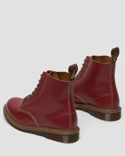 Dr. Martens Originals|Boots*1460 Vintage Made in England Lace Up Boots in Red Red — Quilon
