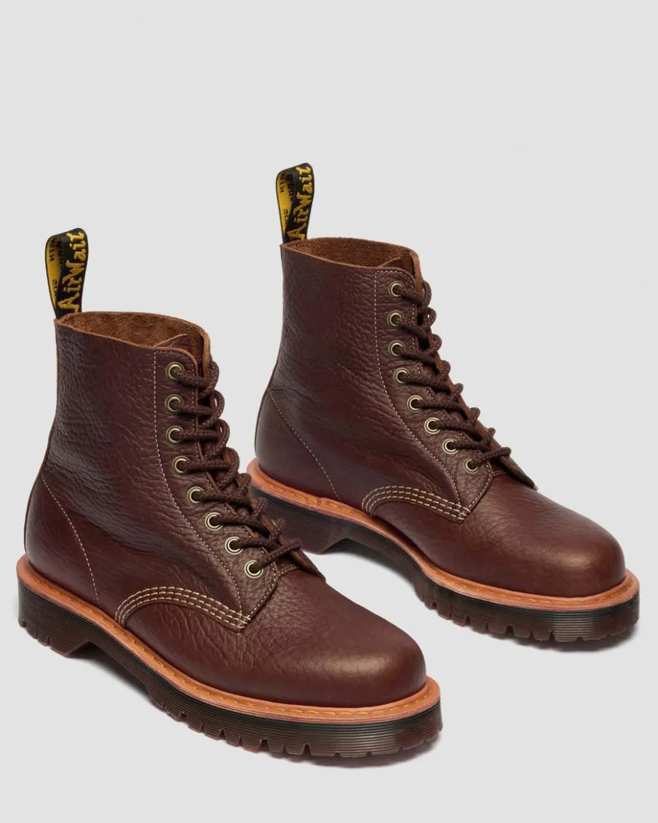 Dr. Martens New And Featured|Boots*1460 Wild Grain Leather Boots in Sepia Brown SEPIA BROWN — Wild Grain