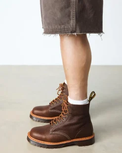 Dr. Martens New And Featured|Boots*1460 Wild Grain Leather Boots in Sepia Brown SEPIA BROWN — Wild Grain