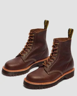 Dr. Martens New And Featured|Boots*1460 Wild Grain Leather Boots in Sepia Brown SEPIA BROWN — Wild Grain