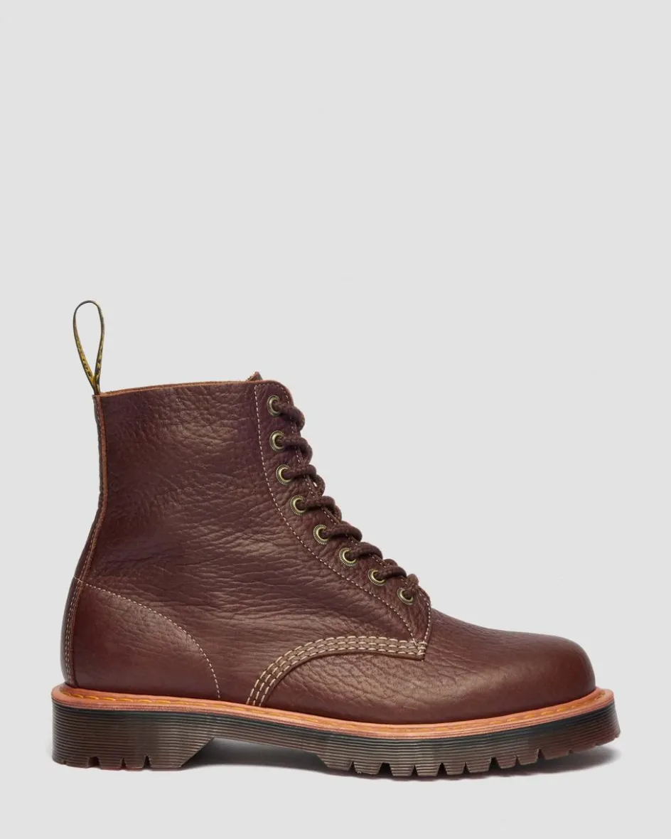 Dr. Martens New And Featured|Boots*1460 Wild Grain Leather Boots in Sepia Brown SEPIA BROWN — Wild Grain