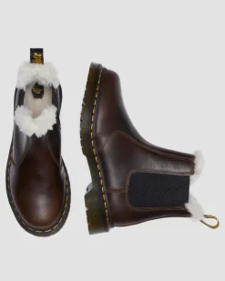 Dr. Martens Originals|Boots*2976 Women's Faux Fur Lined Chelsea Boots in Khaki Khaki — Orleans