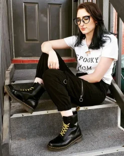 Dr. Martens Originals|New And Featured*1460 Women's Smooth Leather Lace Up Boots in Black Black — Smooth Leather