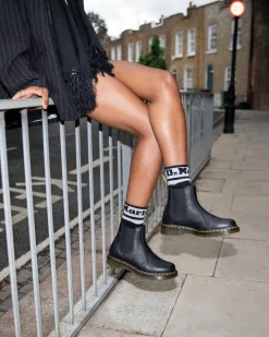 Dr. Martens Originals|New And Featured*2976 Women's Virginia Leather Chelsea Boots in Black Black — Virginia