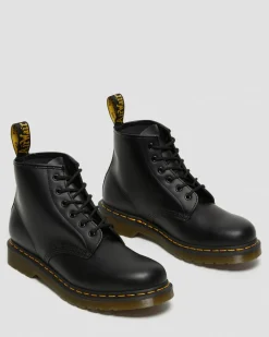 Dr. Martens Originals|Boots*101 Yellow Stitch Smooth Leather Ankle Boots in Black Black — Smooth Leather