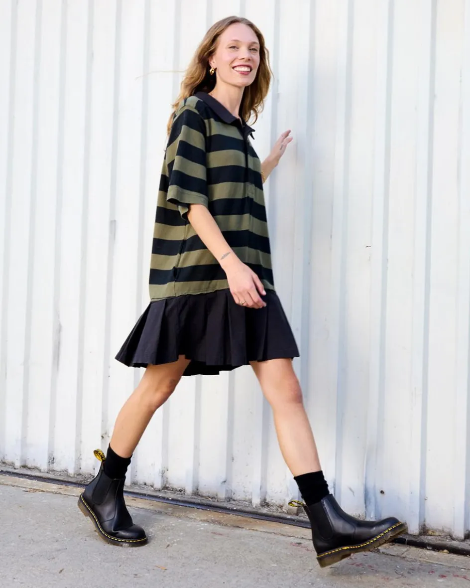 Dr. Martens Originals|Boots*2976 Yellow Stitch Smooth Leather Chelsea Boots in Black Black — Smooth Leather