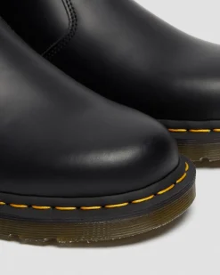 Dr. Martens Originals|Boots*2976 Yellow Stitch Smooth Leather Chelsea Boots in Black Black — Smooth Leather