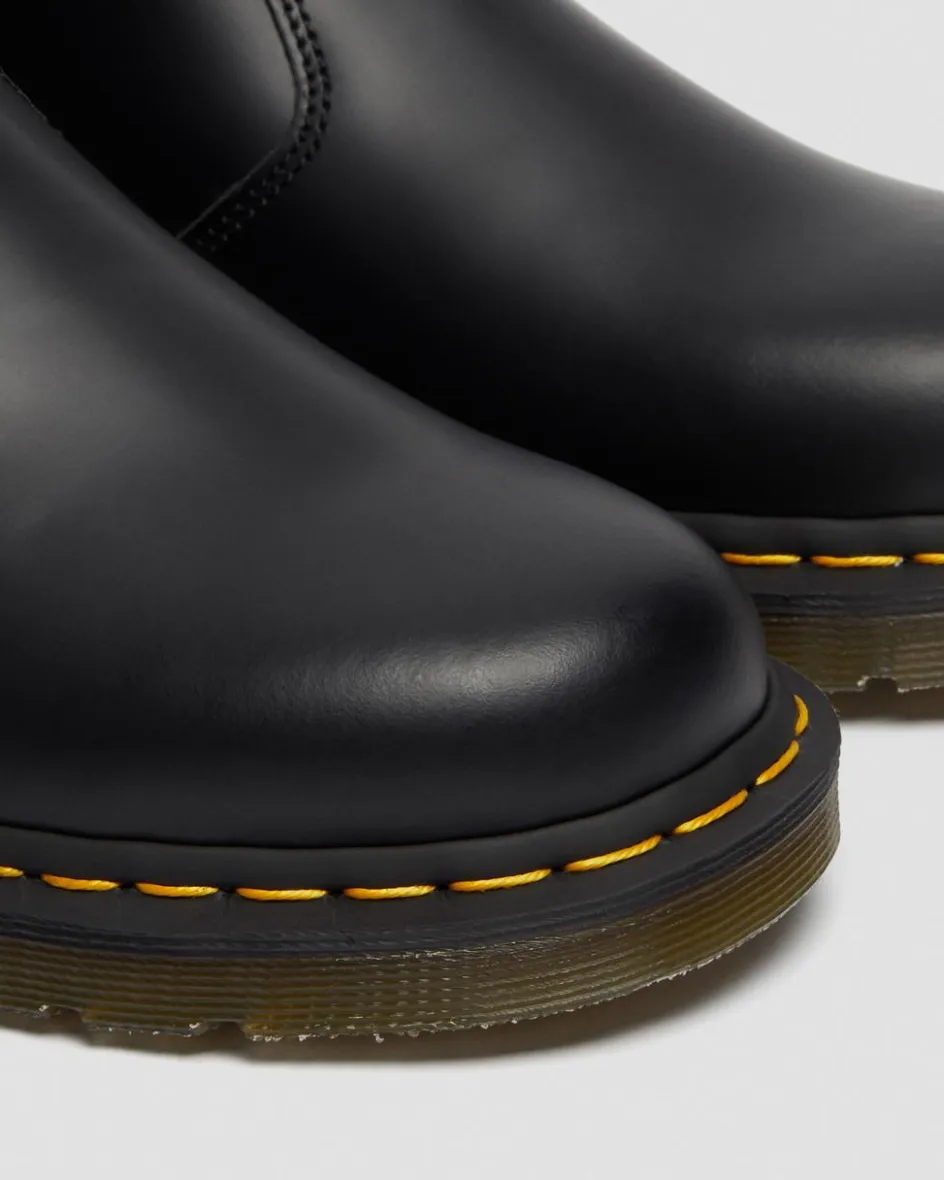 Dr. Martens Originals|Boots*2976 Yellow Stitch Smooth Leather Chelsea Boots in Black Black — Smooth Leather