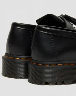 Dr. Martens Originals|Stand Tall: Platform Shoes*Adrian Bex Smooth Leather Tassel Loafers in Black Black — Smooth Leather