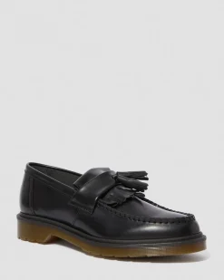 Dr. Martens Shoes|New And Featured*Adrian Smooth in Black Black — Polished Smooth