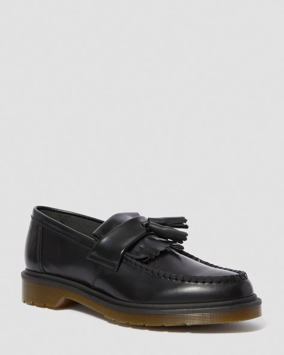 Dr. Martens Shoes|New And Featured*Adrian Smooth in Black Black — Polished Smooth