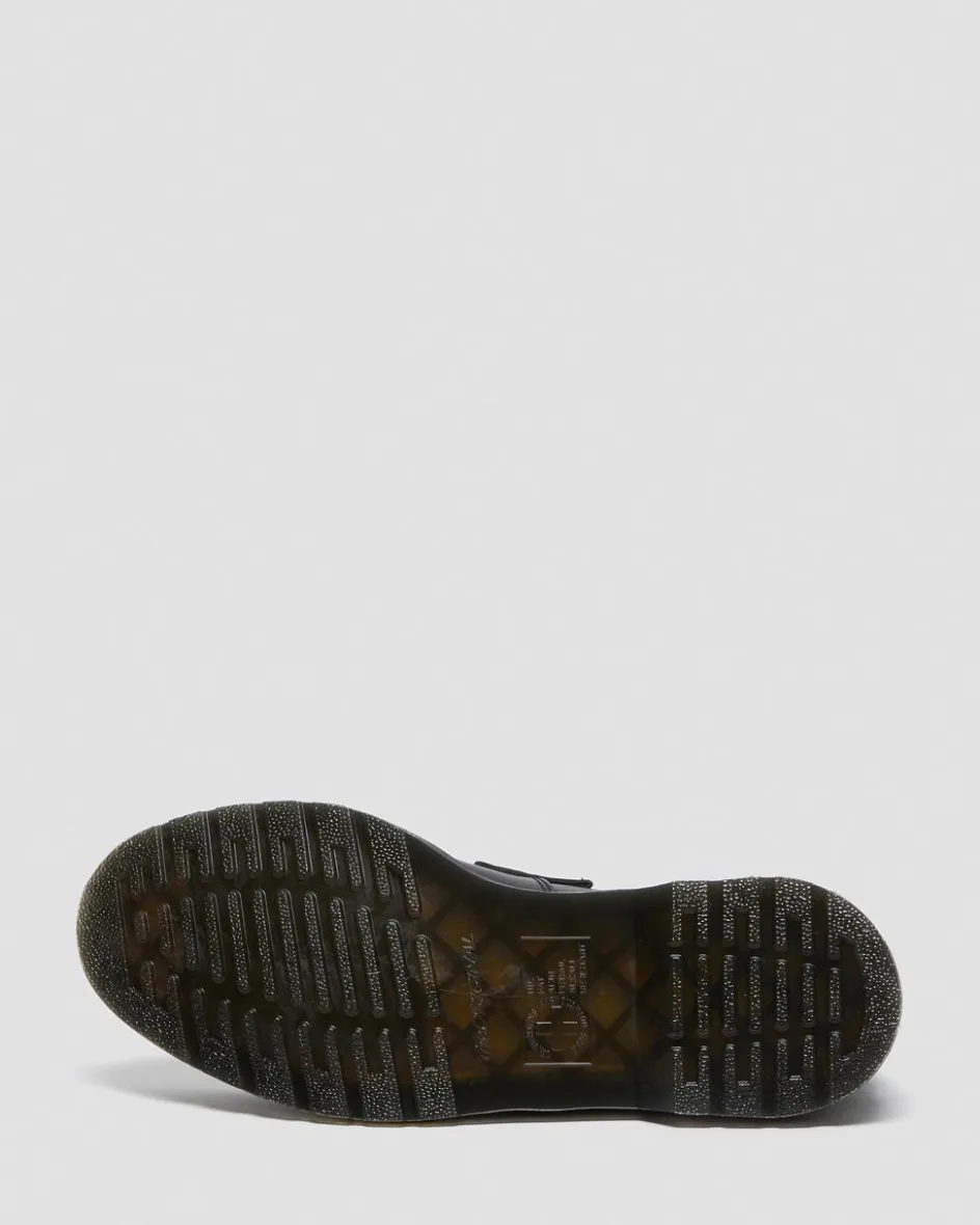 Dr. Martens Originals|Shoes*Adrian White Stitch Smooth Leather Loafers in Black Black — Smooth Leather