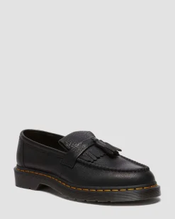 Dr. Martens Shoes|New And Featured*Adrian Yellow Stitch Ambassador Leather Loafers in Black Black — Ambassador