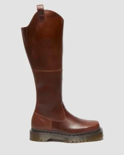 Dr. Martens Last Chance Styles*Amaayah Knee High Leather Boots in Butterscotch Butterscotch — Orleans