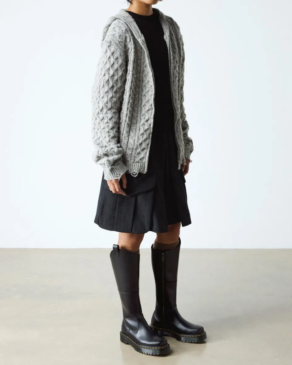 Dr. Martens Last Chance Styles*Amaayah Knee High Leather Boots in Black Black — Orleans