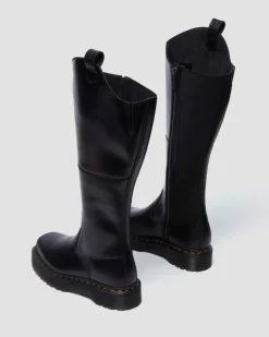 Dr. Martens Last Chance Styles*Amaayah Knee High Leather Boots in Black Black — Orleans