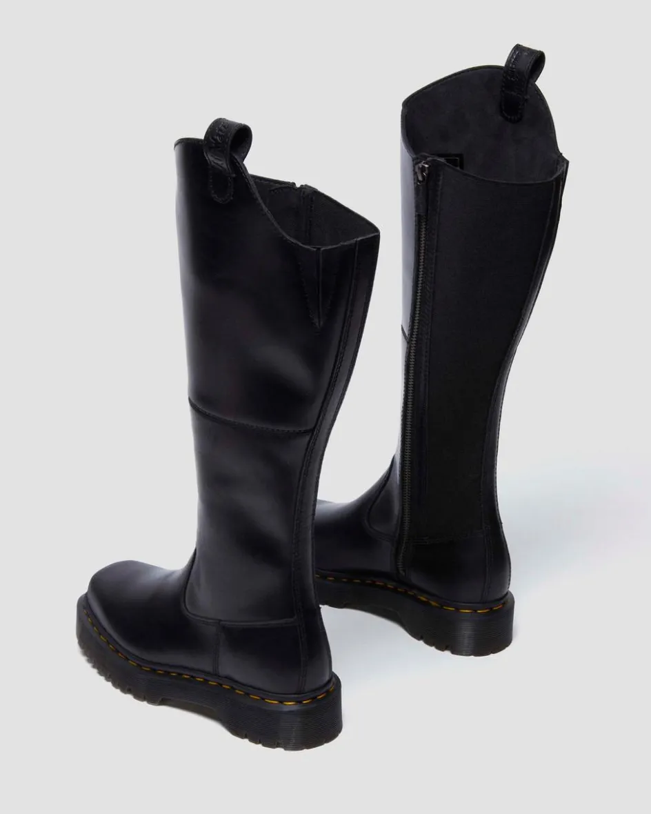 Dr. Martens Last Chance Styles*Amaayah Knee High Leather Boots in Black Black — Orleans