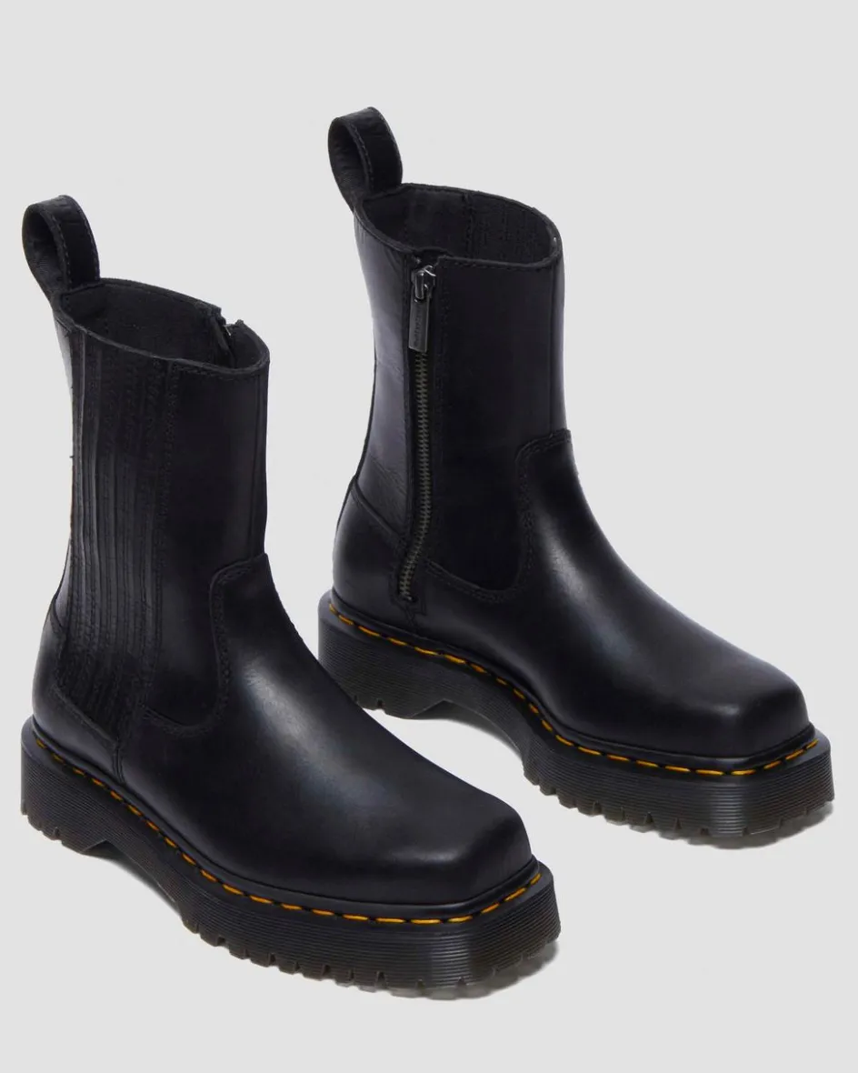 Dr. Martens Last Chance Styles*Amaayah Lo Leather Boots in Black Black — Orleans
