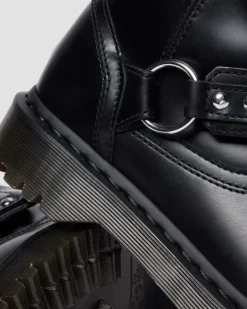 Dr. Martens Last Chance Styles|Last Chance Styles*Anistone Harness Orleans Leather Biker Boots in Black Black — Orleans
