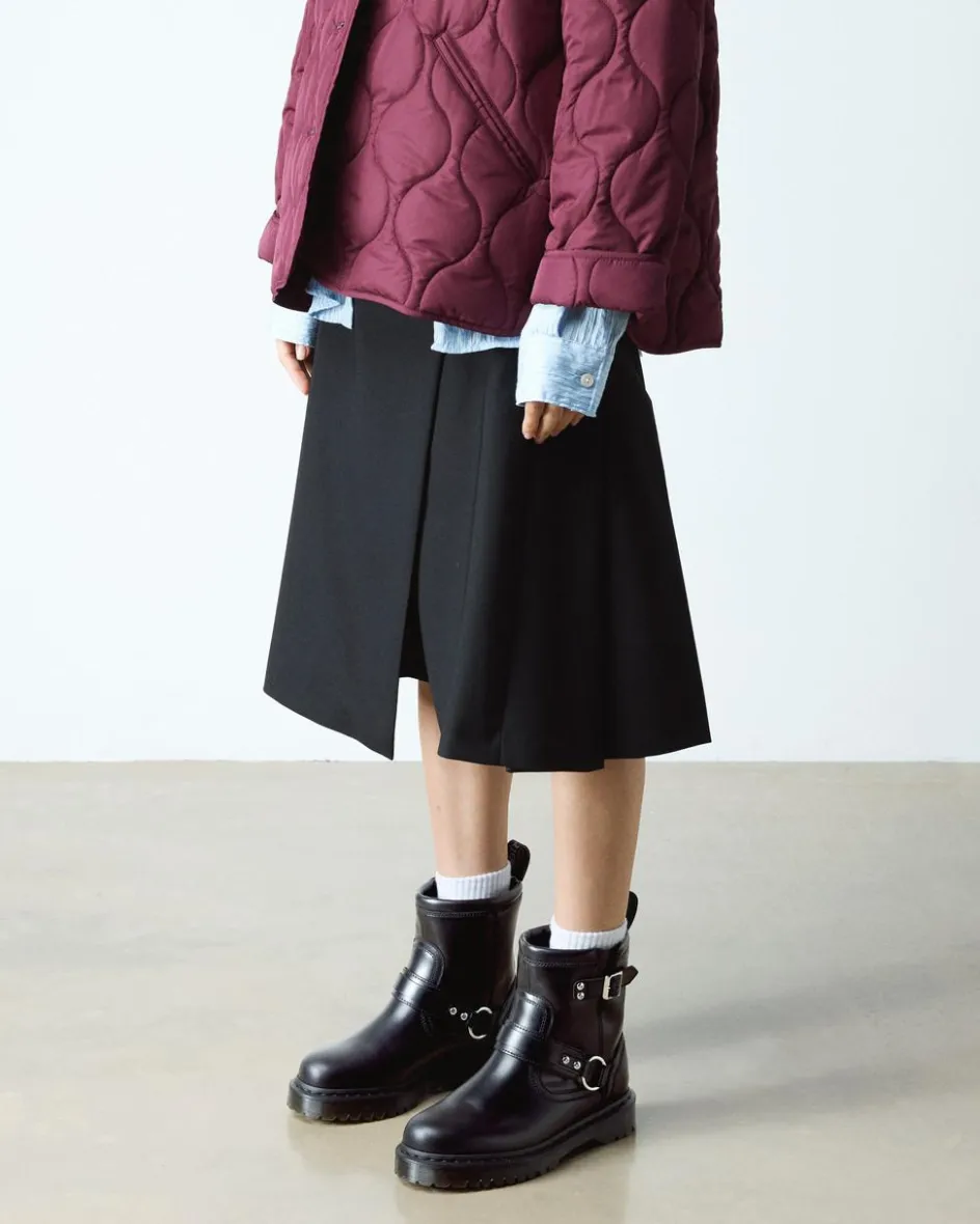 Dr. Martens Last Chance Styles|Last Chance Styles*Anistone Harness Orleans Leather Biker Boots in Black Black — Orleans