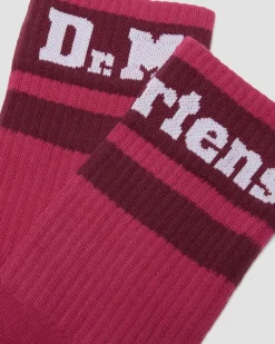 Dr. Martens Last Chance Styles|Last Chance Styles*Athletic Logo Sock in Fuchsia Pink FUCHSIA PINK — Organic Cotton Blend