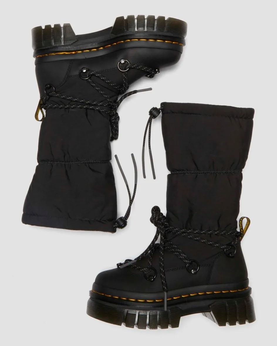 Dr. Martens Winter Boots|Tall And Knee High Boots*Audrick Hi Puffer Boots in Black