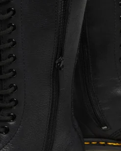Dr. Martens Last Chance Styles*1B99 Virginia Leather Mid Calf Boots in Black Black — Virginia