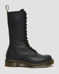 Dr. Martens Last Chance Styles*1B99 Virginia Leather Mid Calf Boots in Black Black — Virginia