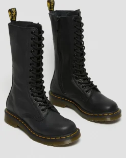 Dr. Martens Last Chance Styles*1B99 Virginia Leather Mid Calf Boots in Black Black — Virginia