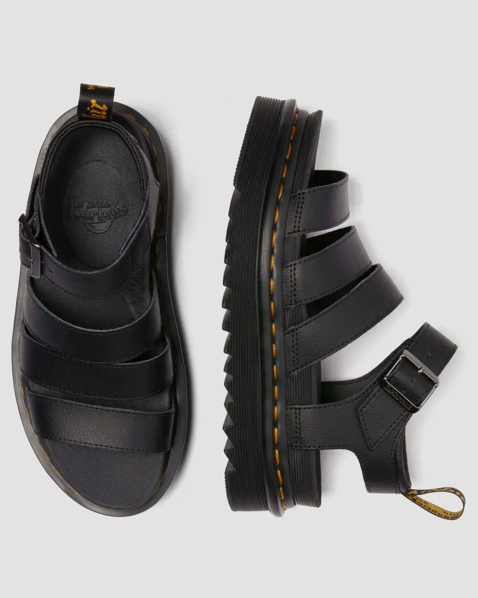 Dr. Martens Sandals|New And Featured*Blaire Athena leather strap sandals in Black BLACK — Athena