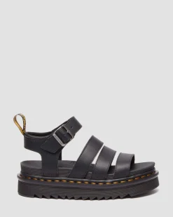 Dr. Martens Sandals|New And Featured*Blaire Athena leather strap sandals in Black BLACK — Athena