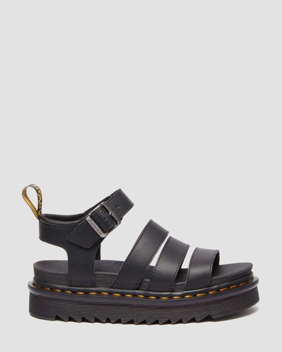Dr. Martens Sandals|New And Featured*Blaire Athena leather strap sandals in Black BLACK — Athena