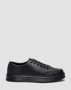Dr. Martens Shoes|New And Featured*BROOKLINE 6-EYE NAPPA LEATHER SHOES in Black Black — Classic Nappa