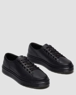 Dr. Martens Shoes|New And Featured*BROOKLINE 6-EYE NAPPA LEATHER SHOES in Black Black — Classic Nappa