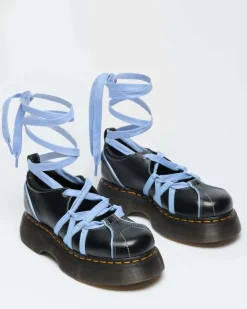Dr. Martens Buzz: 90S-Inspired Chunky Soles|Shoes*Buzz Ballerina Gloss Leather Shoes in Black BLACK — Milled Gloss