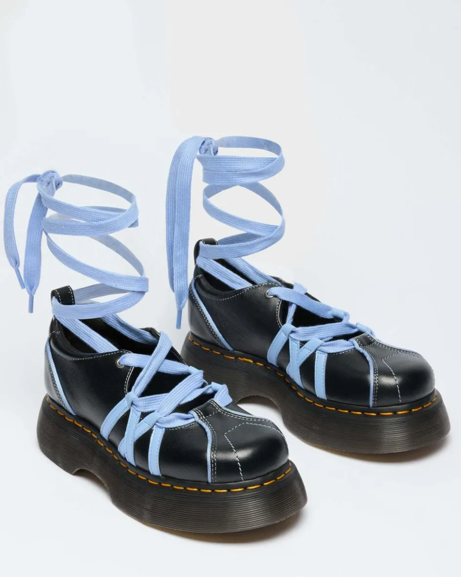 Dr. Martens Buzz: 90S-Inspired Chunky Soles|Shoes*Buzz Ballerina Gloss Leather Shoes in Black BLACK — Milled Gloss
