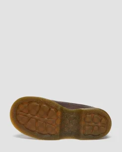 Dr. Martens Shoes|Platform Shoes*Buzz 5-Eye Flower Grizzly Leather Shoes in Dark Brown Dark Brown — Grizzly