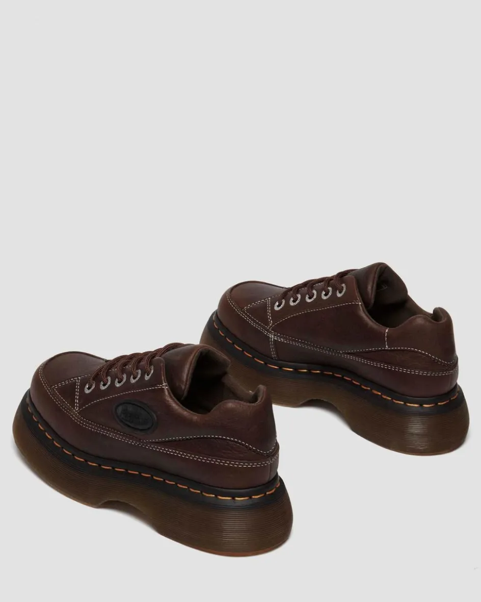 Dr. Martens Shoes|Platform Shoes*Buzz 5-eye Grizzly leather shoes in Dark Brown Dark Brown — Grizzly