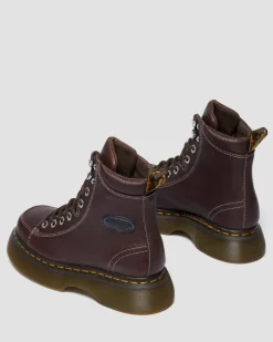 Dr. Martens Buzz: 90S-Inspired Chunky Soles|Brown & Tan Boots And Shoes*Buzz 8-Eye in Dark Brown Dark Brown — Grizzly