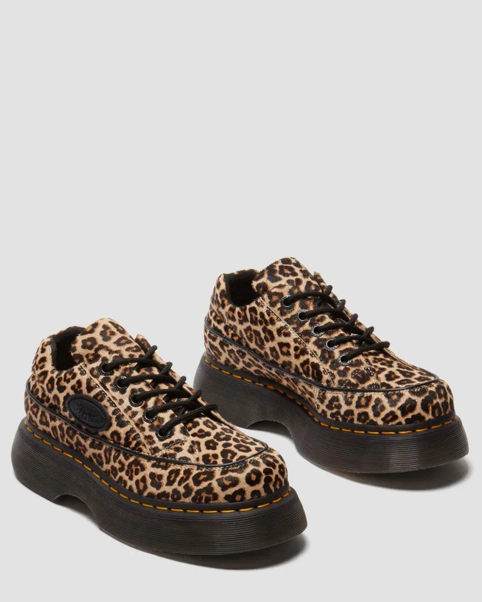Dr. Martens Shoes|Platform Shoes*Buzz 5-eye leopard shoes in Light Tan