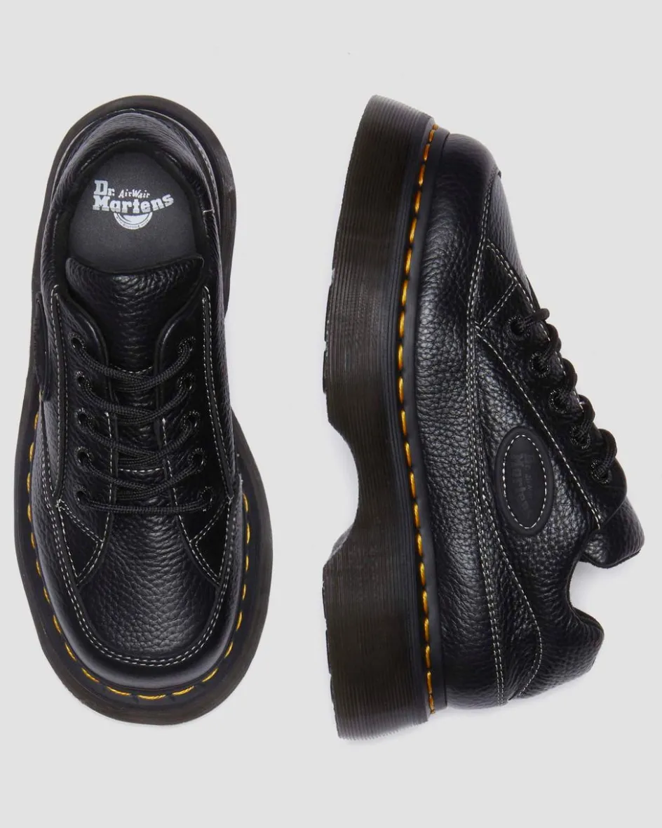 Dr. Martens Shoes|Platform Shoes*Buzz 5-eye Milled Nappa Leather Shoes in Black Milled Nappa BLACK MILLED NAPPA — Milled Nappa