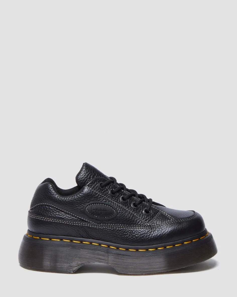 Dr. Martens Shoes|Platform Shoes*Buzz 5-eye Milled Nappa Leather Shoes in Black Milled Nappa BLACK MILLED NAPPA — Milled Nappa