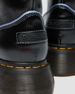 Dr. Martens Platform Boots|Buzz: 90S-Inspired Chunky Soles*Buzz Hi Gloss Leather Boots in Black BLACK — Milled Gloss