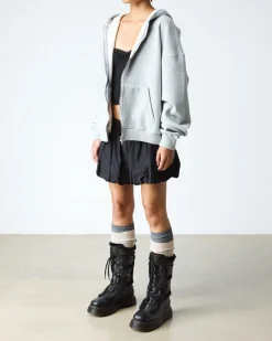 Dr. Martens Tall And Knee High Boots|Buzz: 90S-Inspired Chunky Soles*Buzz Lace Up Faux Fur Lined Grizzly Leather Boots in BLACK