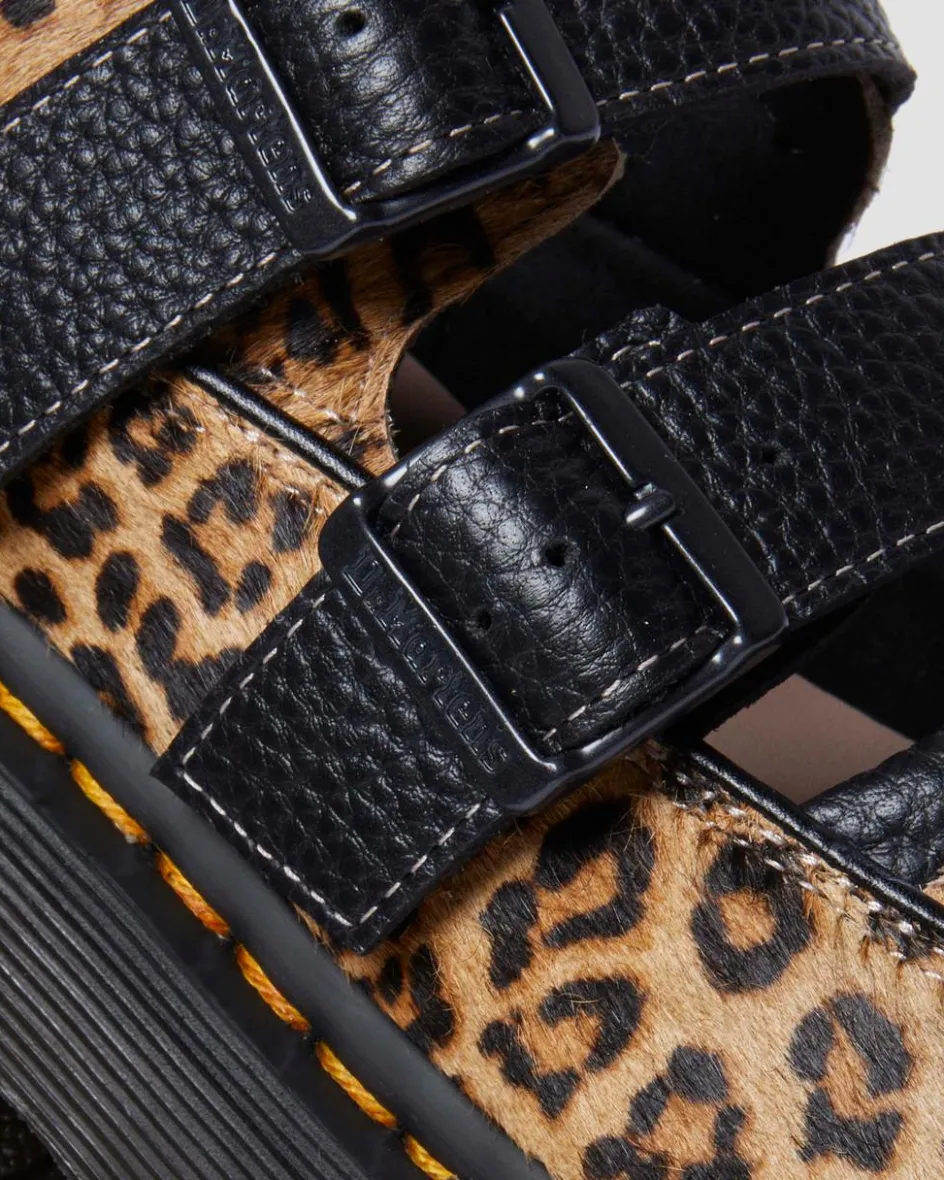 Dr. Martens Last Chance Styles*Buzz leopard Mary Jane shoes in Light Tan