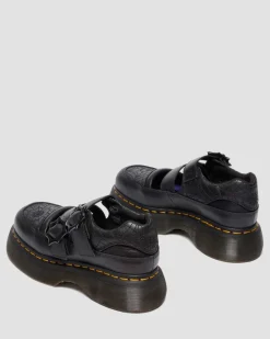 Dr. Martens Collaborations|Collaborations*Buzz Mary Jane Wednesday Shoes in Black Black — Nappa Lux
