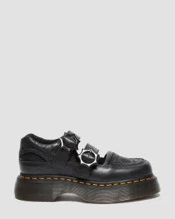 Dr. Martens Collaborations|Collaborations*Buzz Mary Jane Wednesday Shoes in Black Black — Nappa Lux