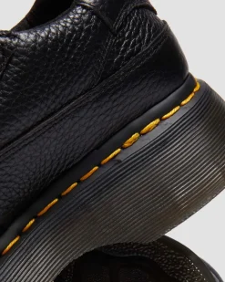 Dr. Martens Last Chance Styles*Buzz milled nappa leather Mary Jane shoes in Black Milled Nappa BLACK MILLED NAPPA — Milled Nappa